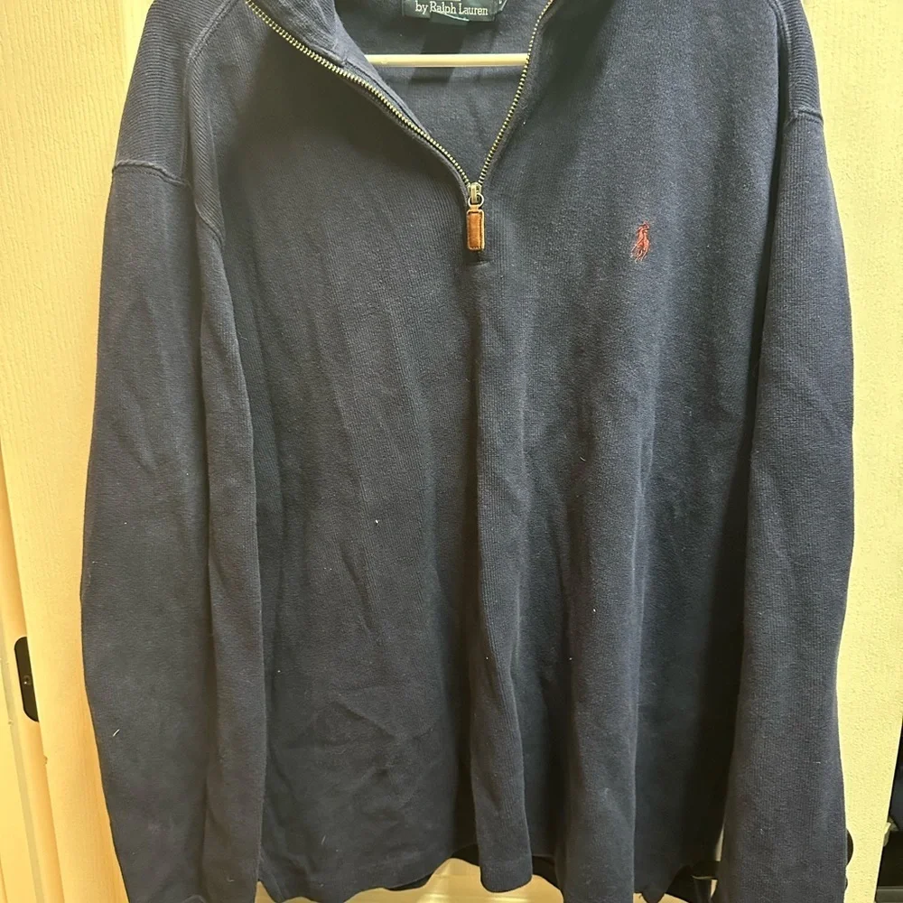 Ralph Lauren men's sweater with half zipper size L pre owned # 583